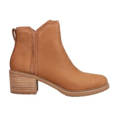 Meet our Chelsea-inspired lug boot. The water-resistant Hailey Water Resistant leather boot features a stylish outsole and streamlined profile for must-have versatility. Designed with a dual pull tabs for easy wear, plus cushy insoles for all-day comfort. $129.95 Round Toe Boots, Lug Boots, Rounded Toe Boots, Toe Boots, Leather Boot, Womens Toms, Nubuck Leather, Casual Boots, Brown Boots