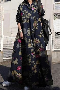 Product Name Navy Blue Vintage Print Split Joint Buckle Turndown Collar Shirt Dress Dresses Item NO. L564730429 Weight 0.4950 kg = 1.0913 lb = 17.4606 oz Category DRESSES Tag Long Sleeve , Print , Cotton , Turndown Collar , Ankle Length , Shirt Dress , Long , Vintage , Full Print , Split joint , Buckle , Shirt-Sleeve Material Cotton Style Vintage Pattern Type Print Element Split Joint,Buckle Neckline Turndown Collar Silhouette Shirt Dress Sleeve Style Shirt-Sleeve Sleeve Length Long Sleeve Dress Navy Casual Maxi Dress For Spring, Navy Long Sleeve Maxi Dress For Spring, Casual Navy Maxi Dress For Spring, Navy Casual Shirt Dress For Spring, Casual Navy Shirt Dress For Spring, Pure Cotton Dress, Lightweight Denim Jacket, Shirt Dress Long, Collar Shirt Dress