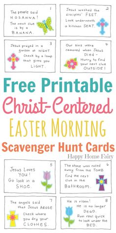 the free printable easter egg hunt cards for children to use on their own eggs