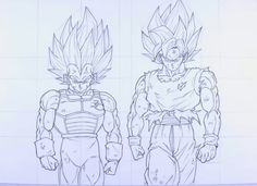 how to draw gohan and vegeta from dragon ball super saiyans