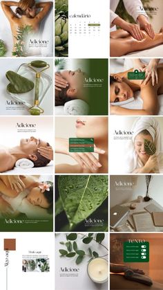 a series of photos showing different types of spas and massage products in various stages of development