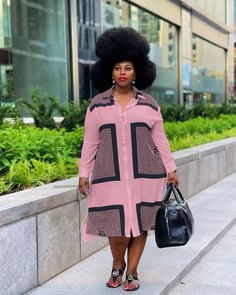 Plus Size Single-breasted Loose Fit Shirt Dress Casual Pink Office Dress, Chic Pink Button-up Midi Dress, Pink Knee-length Shirt Dress For Fall, Chic Pink Button-up Shirt Dress, Pink Knee-length Shirt Dress For Day Out, Loose Fit Shirts, Blouse Style, Plaid Dress Shirt, Midi Shirt Dress