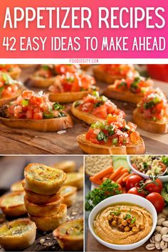 appetizer recipes that are easy to make ahead