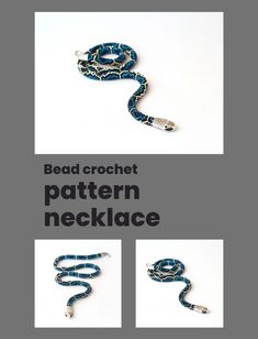 the bead crochet pattern necklace is shown