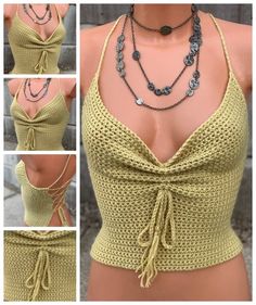 Crochet Patterns Top, Bikinis Crochet, Crochet Crop Top Pattern, Crochet Business, Crochet Design Pattern, Crochet Design, Diy Sewing Clothes