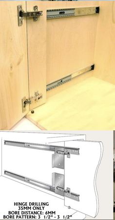 an image of the inside of a kitchen cabinet door with measurements and instructions on it