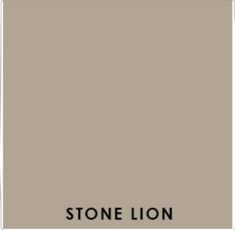 the stone lion logo is shown in black on a light gray background with white lettering