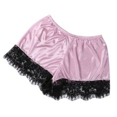 Brand New Pastel Pink Silky Shorts With Black Lace Trim. Never Worn, Taken Out Of Package For Pics Only. No Size Tag, Best Fits A Size Xs-S. Low Waist: 22"-40" Length: 9" Skub13152 Pink Pajama Shorts For Bedtime, Pink Stretch Pajama Shorts For Bedtime, Pink Short Bottoms For Sleep, Pink Short Length Bottoms For Bedtime, Pink Bedtime Bottoms In Short Length, Pink Short Length Bedtime Bottoms, Short Pink Bedtime Bottoms, Pink Stretch Bottoms For Bedtime, Pink Short Bottoms For Sleepover