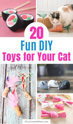 20 fun diy toys for your cat that are easy to make and so cute