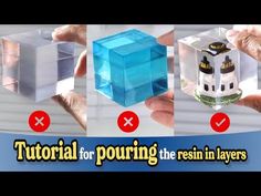 the instructions for how to make an easy cube with plastic blocks and other items in it