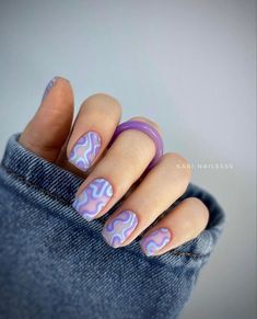 Short Nail Inspo Non Acrylic, Acrylic Nails Abstract Art Designs, Challenging Nail Designs, Short Funky Nail Ideas, Simple Hippie Nails, Funky Summer Nail Art, Funky Nail Art Acrylic, Gelish Nails Designs, Goth Nails Ideas