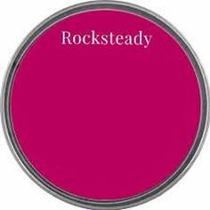 the words rocksteady are in white letters on a bright pink circle with silver rims