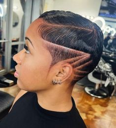 Short Pixie Hairstyles For Black Women, Black Women Haircut Styles, Wavy Undercut, Bald Baddie, Finger Waves Short Hair, Future Hairstyles, Short Black Hair, Short Shaved Hairstyles