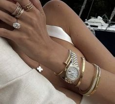 Watch Rings, Money Rings, Luxe Jewelry, Dope Jewelry, Classy Jewelry, Rings Engagement, Jewelry Essentials, Jewelry Lookbook, Stacked Jewelry