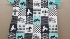 Babies to Adults love our 😍 Twin, Full, or Queen Comforter - Dirt Bike Patchwork Print 😍 
by DBC Baby Bedding Co 
Super soft minky backed blankets that babies love to be wrapped in and Adults love to snuggle!
Made in the USA 🇺🇸 Dirt Bike Race, Motocross Baby, Boy Crib Bedding, Woodland Crib Bedding, Race Flag, Boys Crib Bedding Sets, Bear Bed, Woodland Crib, Baby Boy Crib Bedding