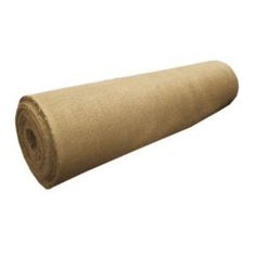 a roll of jute fabric on a white background