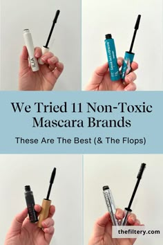 Explore our in-depth review of 11 non toxic mascara brands to find the best and worst options. From natural to organic mascaras, we cover the top non toxic makeup brands that fit into a non toxic lifestyle. Find out which mascaras are worth trying and which to avoid. Non Toxic Eyeshadow, Best Natural Mascara, Best Natural Looking Mascara, Non Toxic Mascara, Best Non Toxic Makeup, Non Toxic Brands, Clean Non Toxic Makeup, Natural Mascara Look, Non Toxic Foundation