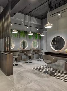 the salon is clean and ready to be used for hairdresser's work