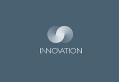 the logo for innovation is shown on a dark blue background with an oval in the center