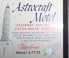 a sign with an image of a rocket and the words astroraff motel on it