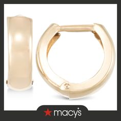 in stock Macy's Classic 14k Gold Hoop Earrings, Macy's 14k Gold Hoop Earrings For Formal Occasions, Macy's 14k Gold Formal Hoop Earrings, Macy's Formal 14k Gold Hoop Earrings, Macy's Yellow Gold Hoop Earrings For Formal Occasions, Macy's Yellow Gold Hoop Earrings For Formal Events, Macy's Small Hoop Earrings For Formal Occasions, Hoop Earrings Style, Huggie Hoop Earrings