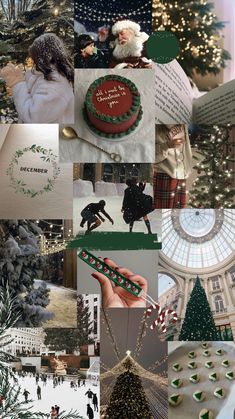 christmas collage with many different pictures and words