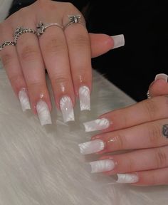 Milky White Nail Art Ideas, Milky White Nail Design Ideas, Milky White Summer Nails, White Milky Nails Design, Nails Milky White Design, Milky White Nail Ideas, Milky White Nails Ideas, White Croc Nails, Milky Nails Ideas