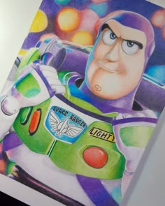 a drawing of the character buzz lightyear from toy story