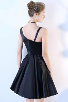 2 Black Aline Dress, Aline Dresses, Dress For Homecoming, Blue Skater Dress, Short Party Dress, Party Dress Short, Dresses Uk, Formal Party, Style Dresses