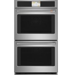 two double ovens side by side on a white background