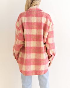 Material: Made of high quality materialDescription: Long Sleeve, Button down, double front pocket, elegant cardiganOccasion: Suitable for any occasions Plaid Cardigan, Knit Sweatshirt, Long Sleeve Plaid, Plaid Jacket, Pink Sweatshirt, Wide Sleeves, Jacket Buttons, Model Height, Single Breasted