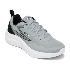 These FILA men's Memory Primo-Forza running shoes are designed to keep you supported during your workouts. Made with a lightweight, breathable mesh upper layer and sturdy rubber sole, these lace-up sneakers also feature the brand's signature cushioning and Memory Lite technology for your comfort. Team them with your favorite running shorts and tank top. Features: Lightweight, BreathableClosure Type: Lace-UpFootwear Technology: Eva Cushioning, Memory Foam InsoleUpper/Outer Base Material: 51% Synt Slip-resistant Athletic Running Shoes For Jogging, Slip-resistant Mesh Running Shoes For Gym, Slip-resistant Gray Sneakers For Jogging, Slip-resistant Mesh Sneakers For Gym, Gray Lace-up Running Shoes For Training, Athleisure Fade-resistant Trail Running Shoes For Jogging, Functional Slip-resistant Trail Running Shoes For Training, Sporty Lace-up Trail Running Shoes For Gym, Dynamic Athletic Running Shoes For Light Sports