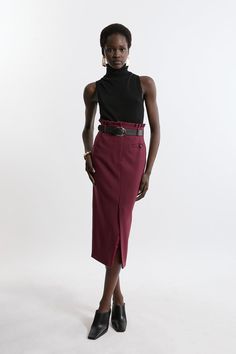 Compact Stretch Tailored High Waist Maxi Skirt Petite Work Outfits, Petite Wedding Guest Dresses, High Waist Maxi Skirt, Plus Size Workwear, Winter Coat Dress, Skirt Collection, High Waisted Maxi Skirt, Tall Dresses, Outfits Petite