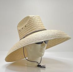 Handmade in Mexico, a great hat for any activity under the sun, gardening or fishing, light in weight, with an elastic sweat bandana, and an adjustable strap for a windy day, natural color, bake in a kiln no chemicals used for color, all natural and all handmade, A Mexican artisan! A Must have hat where the sun shines and shade is needed, basically a shady hat! Natural Toquilla Straw Sun Hat In Country Style, Adjustable Natural Straw Hat In Country Style, Adjustable Natural Straw Country Hat, Natural Hat With Uv Protection, One Size, Artisan Sun Hat With Short Brim In Natural Color, Natural Sun Hat With Uv Protection, Artisan Natural Sun Hat With Curved Brim, Natural Color Hats With Uv Protection, Rustic Brimmed Straw Hat For Outdoor