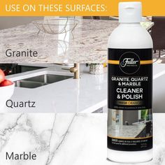 granite and marble cleaner with instructions for use on these surfaces