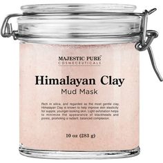 Majestic Pure Himalayan Clay Mud Mask is a unique formula face mask designed to minimize the appearance of pores, brighten, and detoxify skin. This wonderful face masque is excellent for facial skincare support, deep pore cleansing, and revitalization. Pink Clay leaves skin silky soft and smooth, can help to minimize blackheads and promotes a radiant and balanced complexion. Pink Clay is known to be the most gentle on skin. It will give your pores a gentle cleanse without absorbing all your natu Best Clay Mask, Clay Mud, Mask For Face, Face Masque, Pore Mask, Green Tea Mask, Facial Sheet Mask, Exfoliating Mask, Acne Facial