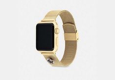 Apple Watch® Strap, 38 Mm, 40 Mm And 41 Mm | COACH Mesh Bracelet, Tea Rose, Apple Watch Strap, Tea Roses, Watch Strap, Accessories Watches, Apple Watch, Gold Tones, Sleek