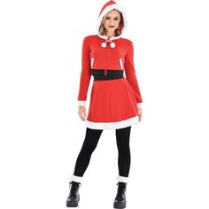 a woman dressed in a santa claus costume