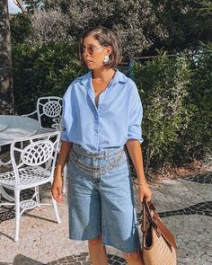 Jorts Outfit, Denim Baby, Chic Summer Outfits, Shorts Outfits, Spring Fits