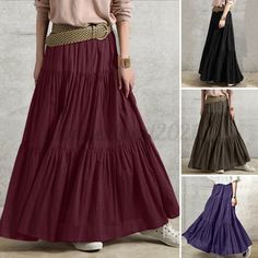 Similar Items Women Elastic Waist A Line Long Skirts Casual Loose Swing Flared Dress Plus Size GBP:11.99 UK Women Cotton Skirt Maxi Gypsy Casual Loose Festival Long Dress Size 8-24 Plus GBP:9.49 Womens Ladies Long Gypsy Maxi Evening Party Skirts Ladies Floral Dress size 8-26 GBP:12.99 UK Women Casual Loose Plaid Check Skirt Ladies High Waist A Line Long Maxi Dress GBP:13.29 UK Women High Waist Side Pocket A-Line Long Maxi Skirt Holiday Beach Prom Dress GBP:12.72 UK Women Long Split Maxi Skirt Gy Long Floral Skirt, Long Skirt Summer, Gown Pattern, Women Skirt, Long Skirts, Skirt Women, Maxi Dress Party, Ruffle Skirt, Long Dresses