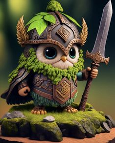 Owl Art, Magical Creatures, Cute Pins, Zbrush, Fantasy Creatures, Drawing Reference, Owls, Dungeons And Dragons, Game Art