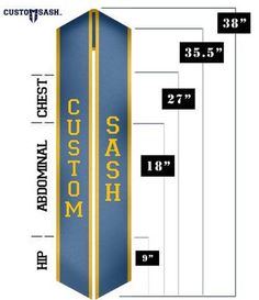 This is a blank graduation sash also known as a graduation stole.The sash can be customized at home with your own decorations or worn blank. Sash Pattern, Sorority Graduation, Choir Uniforms, Sigma Kappa Sorority, Delta Gamma Sorority, Phi Theta Kappa, Phi Gamma Delta, Gold Sash, Graduation Sash