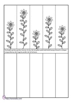 the plant life cycle worksheet for kids to learn how to grow and draw flowers