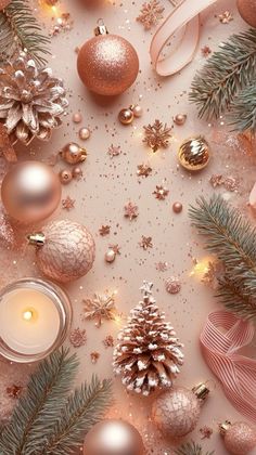 Golden Winter Aesthetic, Gold Christmas Aesthetic Wallpaper, Christmas Wallpapers Aesthetic Iphone, Christmas Screen Wallpaper, Noel Aesthetic Wallpaper, Christmas Phone Backgrounds Aesthetic, Natural Christmas Aesthetic, Christmas Iphone Lockscreen, Wallpaper Natal Aesthetic