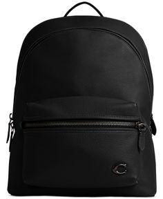 in stock Classic Coach Backpack, Classic Coach Leather Backpack, Coach Business Backpack, Modern Coach Backpack For Business, Coach Leather Standard Backpack, Coach Men, Black Leather Backpack, Pebbled Leather, Leather Backpack