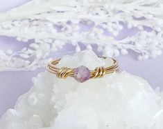 This dainty purple amethyst ring features a beautiful 4mm wire wrapped crystal that making a great gemstone ring for women--especially those with a February birthstone. This delicate stone ring is made with your choice of a 14K gold-filled or sterling silver argentium wire-wrapped band. Harrisonburg Virginia, Wire Wrapped Crystal, Ring Wire, Purple Amethyst Ring, Wrapped Crystal, Wire Wrapping Crystals, Handcrafted Artisan Jewelry, Wire Wrapped Rings, February Birthstone