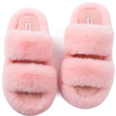 PRICES MAY VARY. FUZZY and CUTE easy slip-on style with plush faux fur upper cradles your feet in fuzzy comfort. Classic slide style with fashion 13 band design makes them the perfect house slippers and match well with your loungewear, pajamas, or robes set. MOISTURE WICKING and BREATHABLE coral fleece lining is soft and can keep your feet comfortable and cozy. Enjoy the cushy and fuzzy faux fur home slippers whether you are bare feet or wearing socks. ULTRA LIGHT and SOFT rubber soles are flexi Best Amazon Buys, Faux Fur Slides, Cute Clothing Stores, Pink Slippers, Cute Slippers, Amazon Clothes, Faux Fur Slippers, Band Design, Fur Slippers