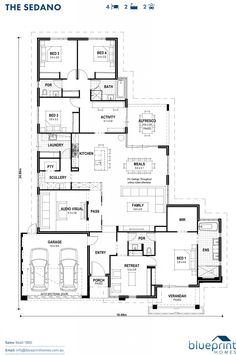 the sesano floor plan with three bedroom, two bathrooms and one living room