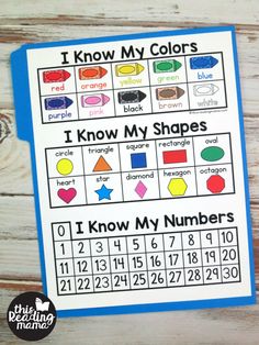 i know my colors printable worksheet for kids to practice numbers and shapes