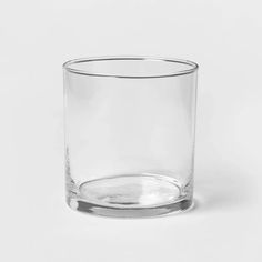 an empty glass on a white background